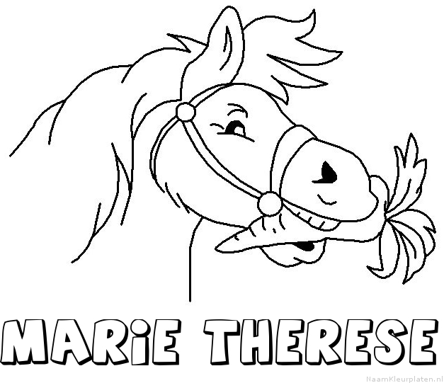 Marie therese paard van sinterklaas kleurplaat